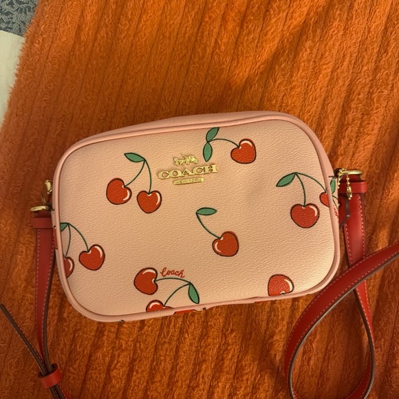 Coach Pink Cherry Print Crossbody Bag - Picture 5 of 16